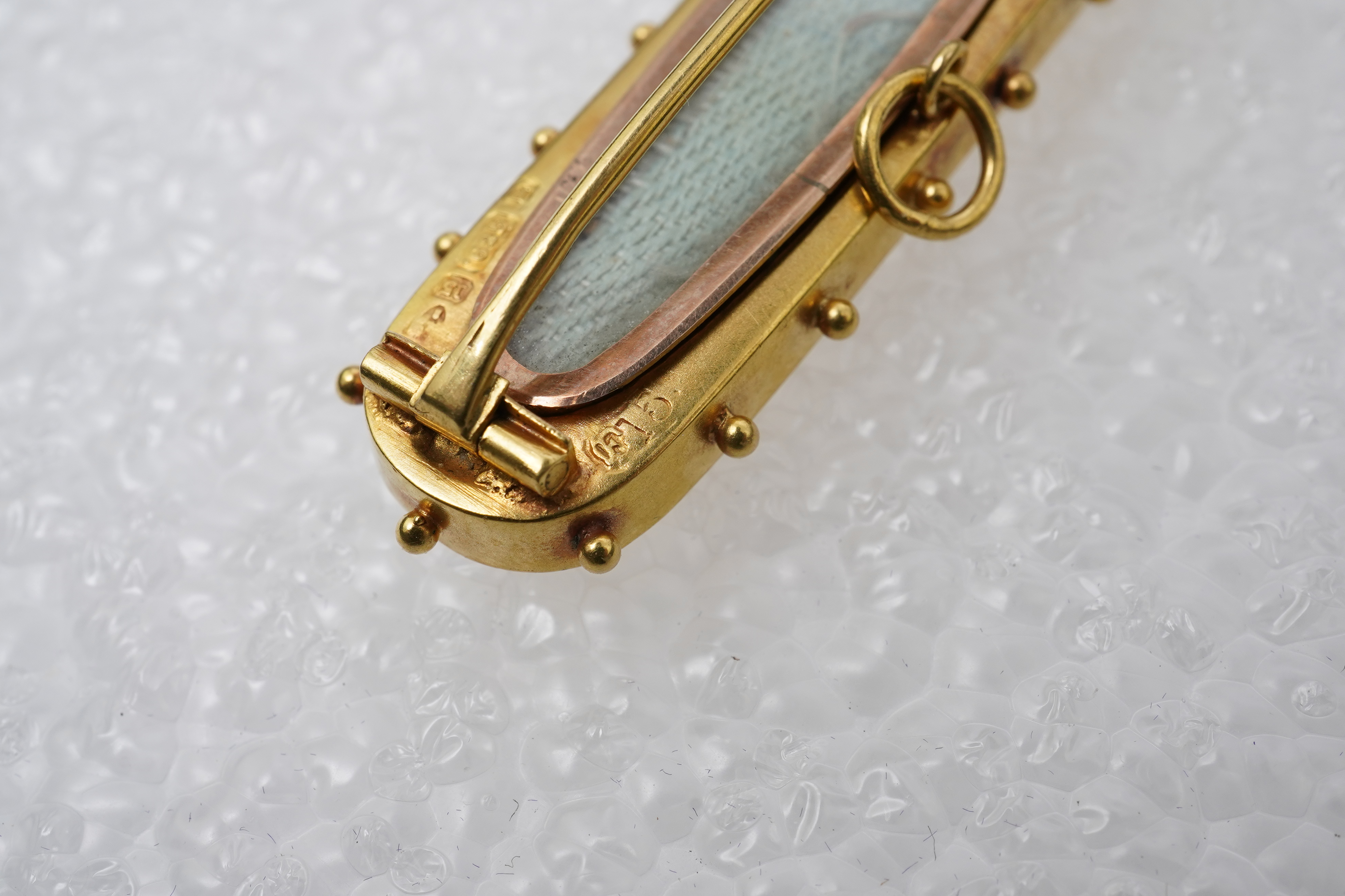 A Victorian gold, gem-set and diamond brooch, circa 1889